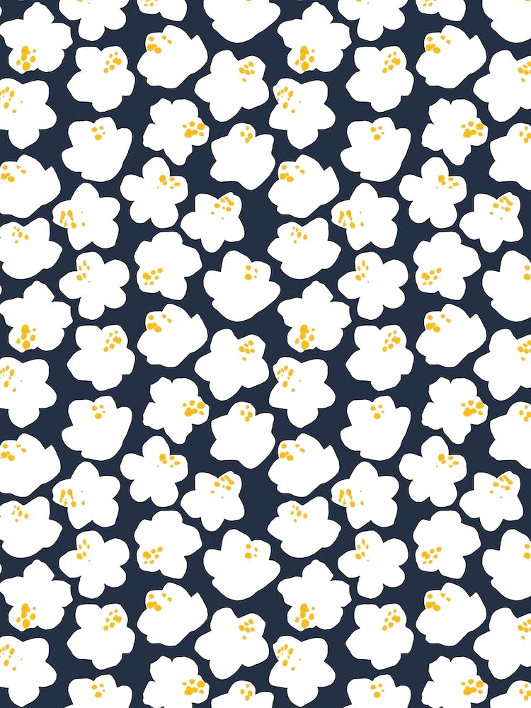 Floral Silhouette Print