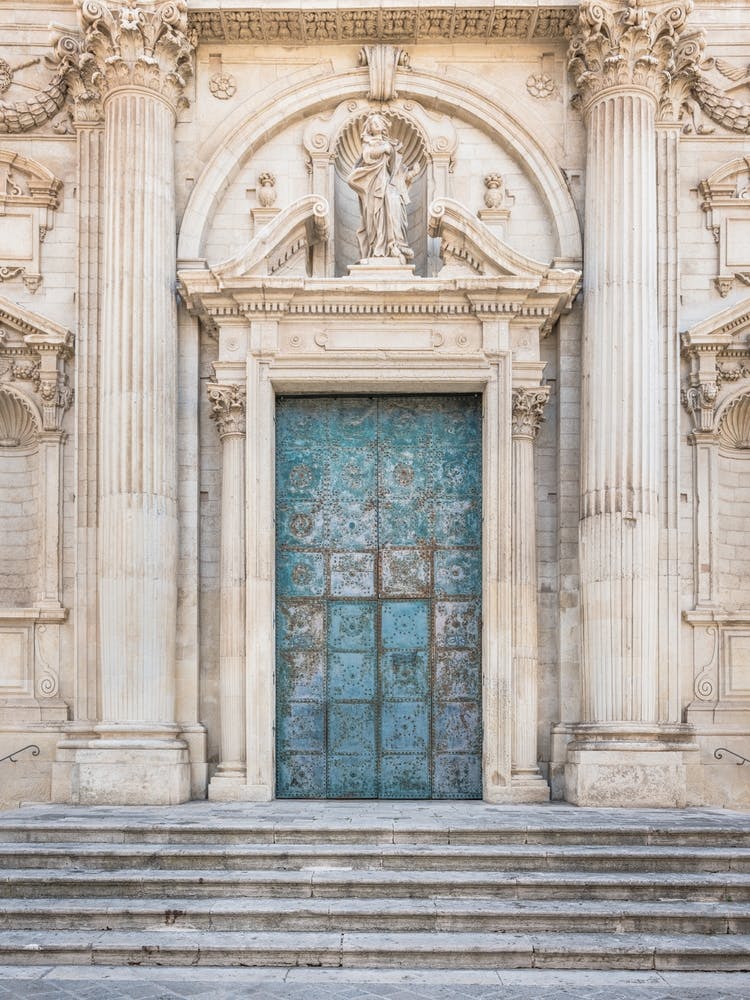 Door Of A Church In Lecce