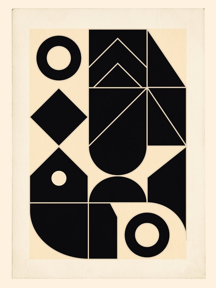 Geometric Shapes Black And White 4