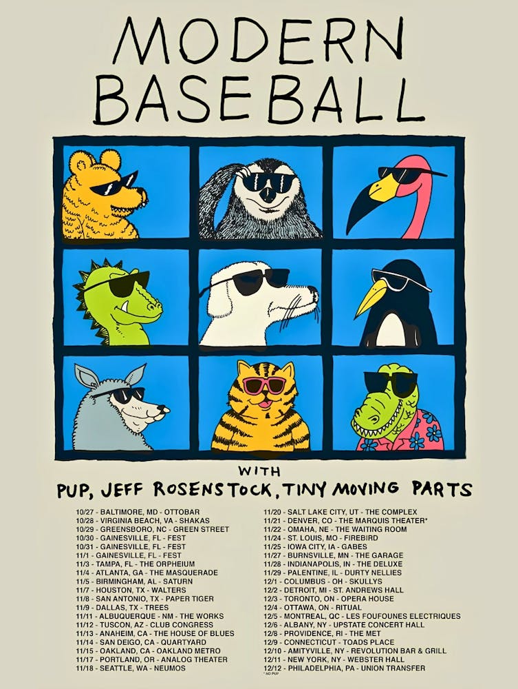 Modern Baseball Tour Poster 2