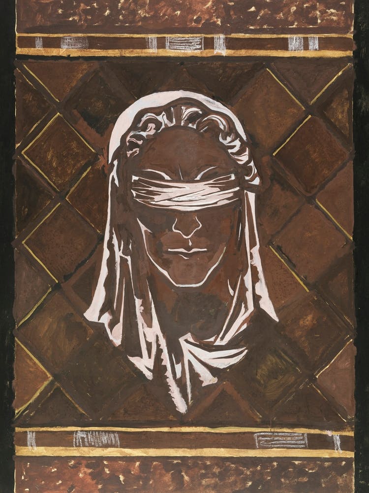Head Of The Blindfolded Justitia, Richard Roland Holst