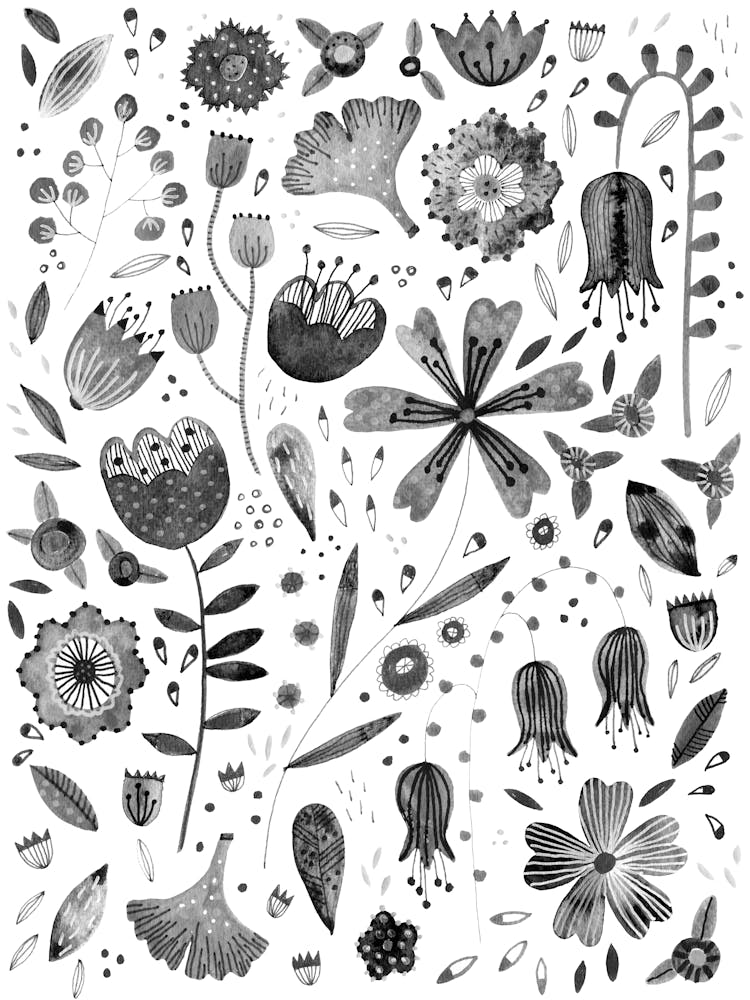 Inky Flowers