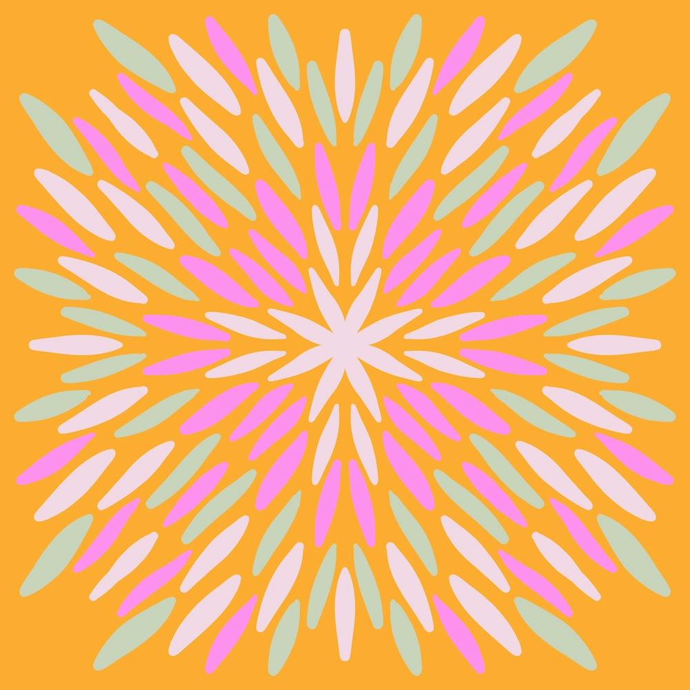 Petal Burst - orange and pink