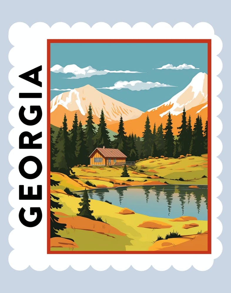 Georgia 1 Reisestempel-Poster
