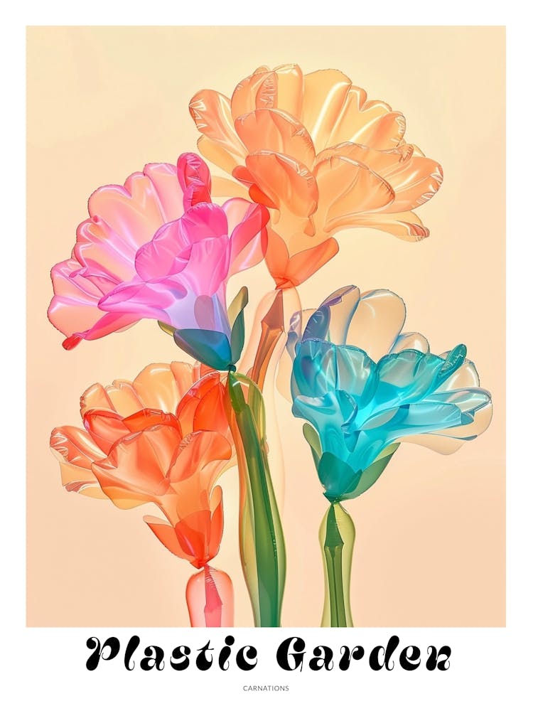 Affiche Fleurs Gonflables Rêveuses - Œillets 6