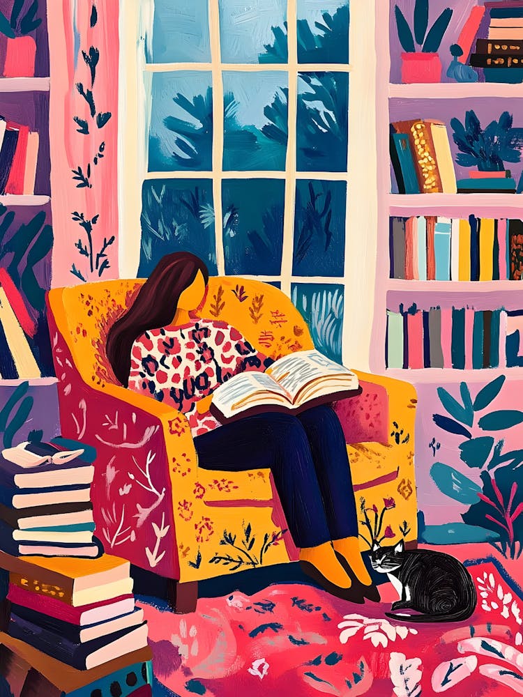 Girl Reading A Book 4