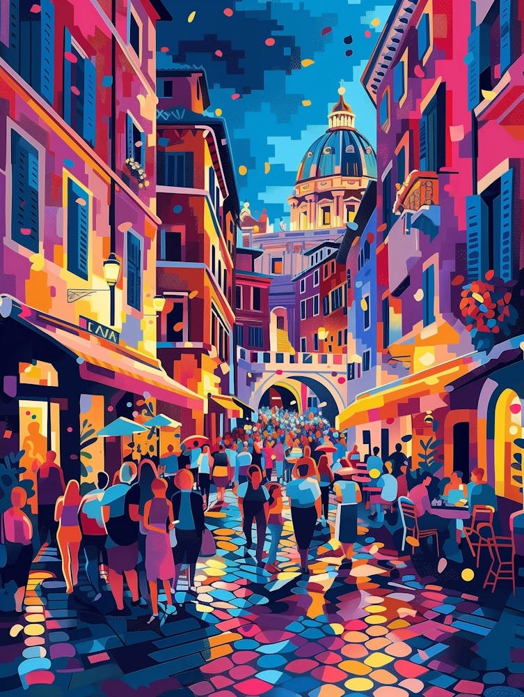 Rome Street Scene, Contemporary Art, Souvenir