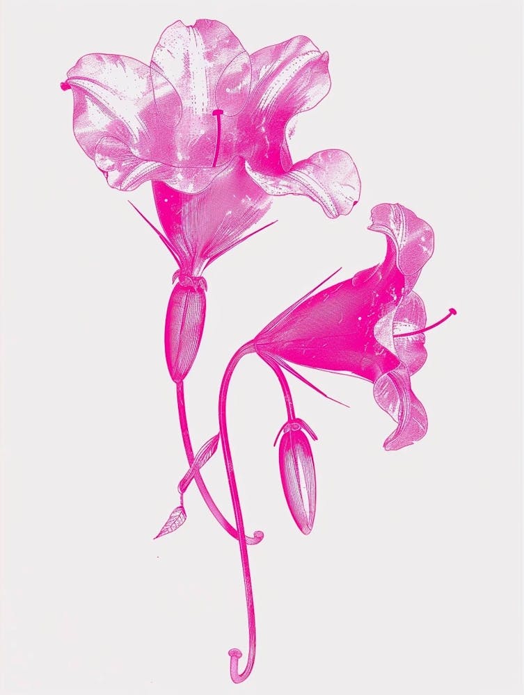 Hot Pink Canterbury Bells