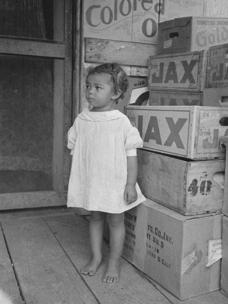 Untitled Photo, Possibly Related To Es Talking On Porch Of Small Store Near Jeanerette, Louisiana By Russell Lee