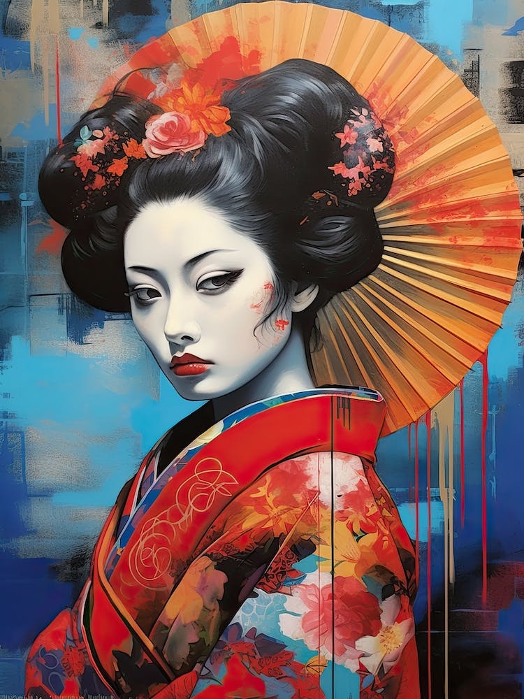 Grafitti Of A Geisha Street Art 6