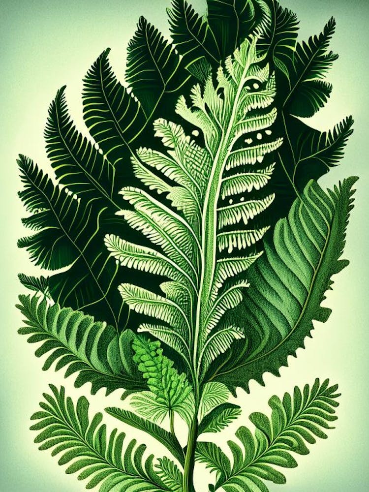 Rabbit S Foot Fern 1 Vintage Botanical Poster