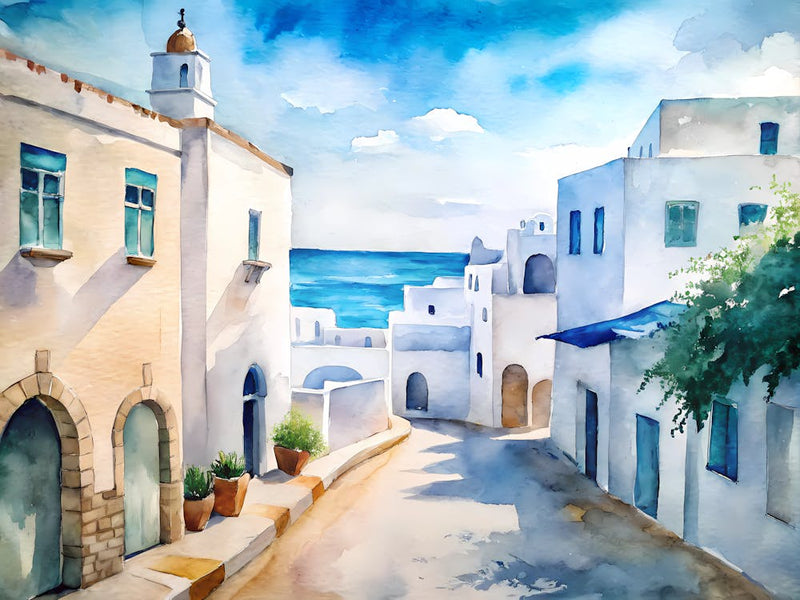 Sousse Tunisia A Vintage Illustration