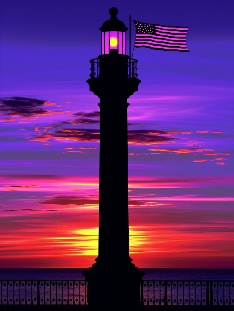 Lighthouse At Sunset 1