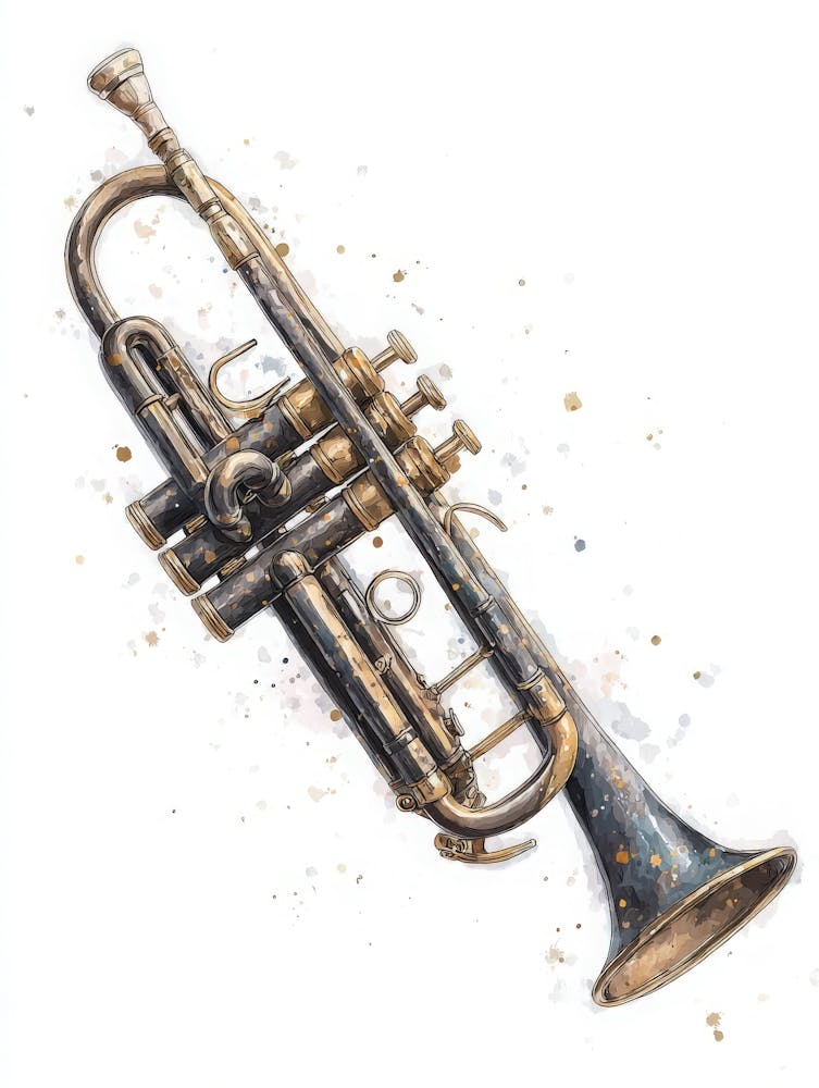 Aihrgdesign Isolated Watercolor Painting Of Vintage Musical I 2341a3dd Ae43 48d3 Bfc6 4ea47dfc24fc 1
