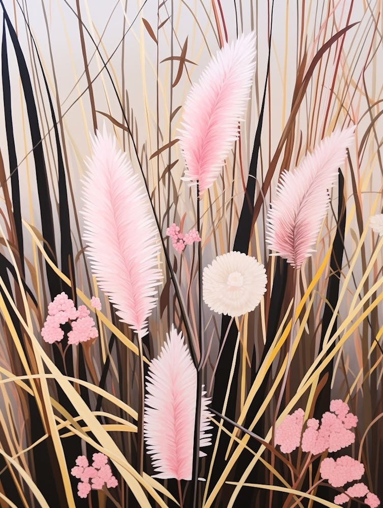 Flower Illustration Fountain Grass 3