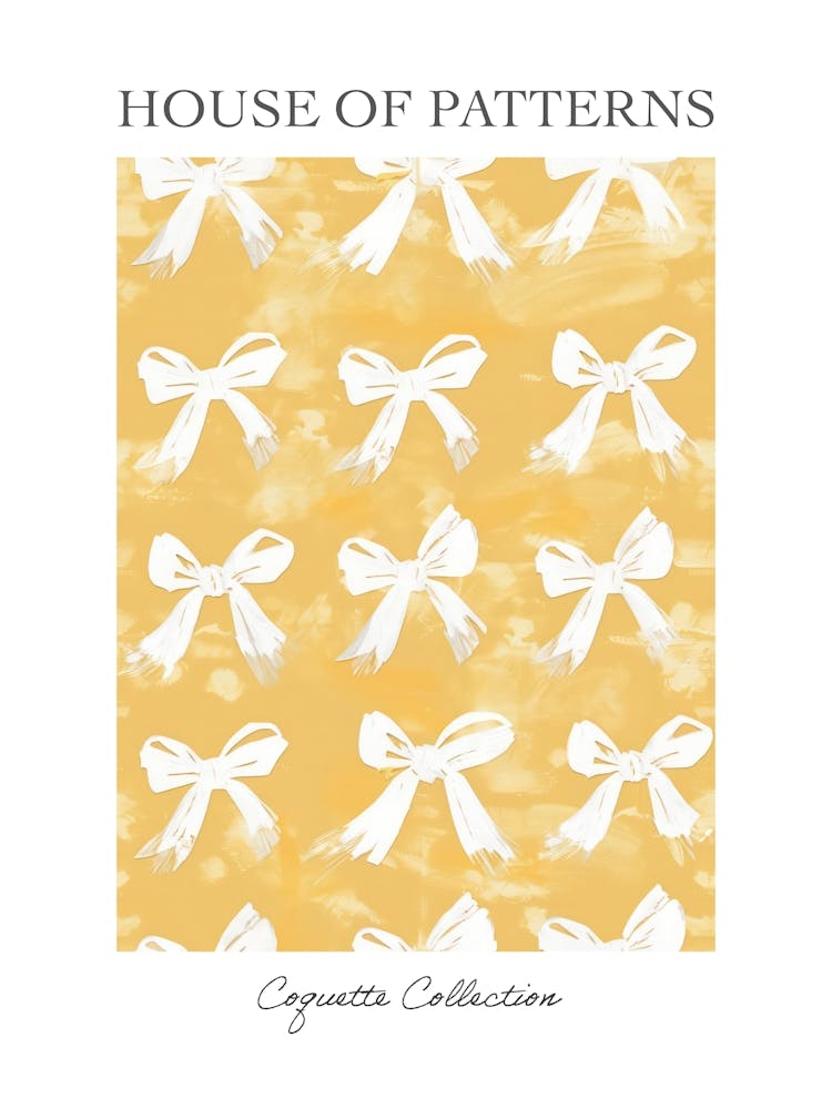 Sunshine Coquette Bows 5 Pattern Poster