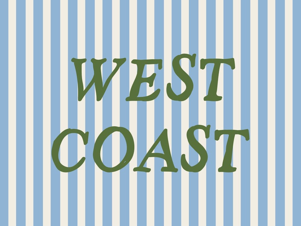 West Coast Striped Blue Poster