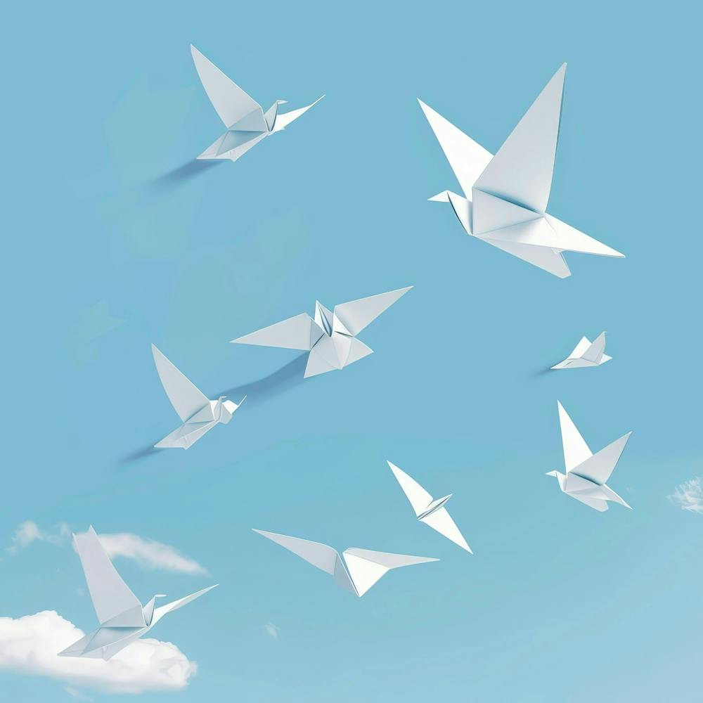 Paper Birds In The Sky