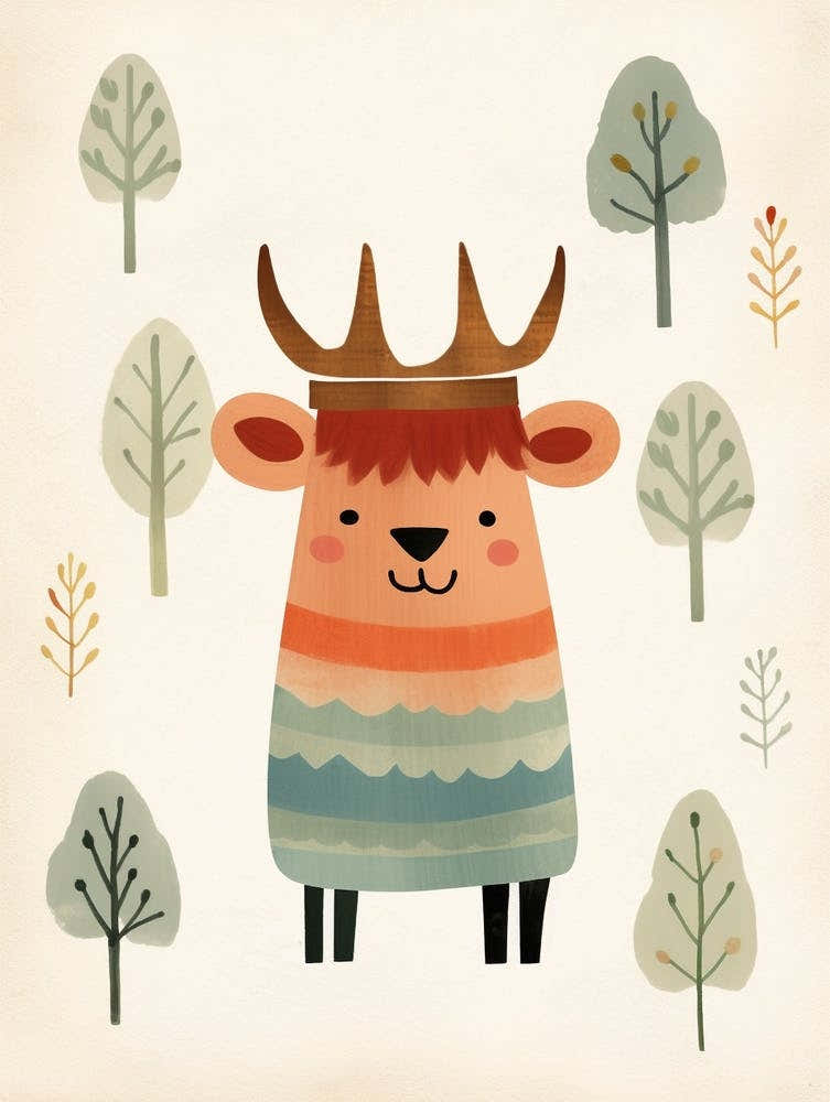 Little Bison 1 Wearing A Crown