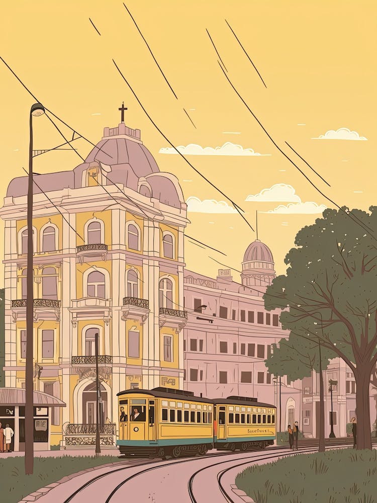 Kolkata India Travel Illustration 3