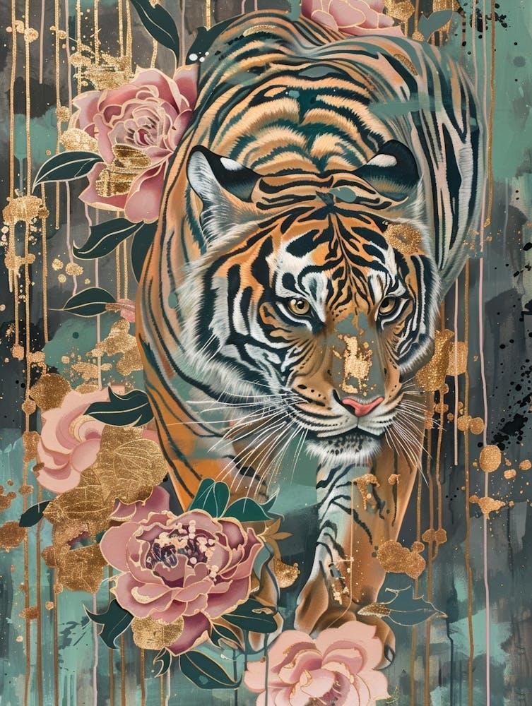 Tiger And Roses 2