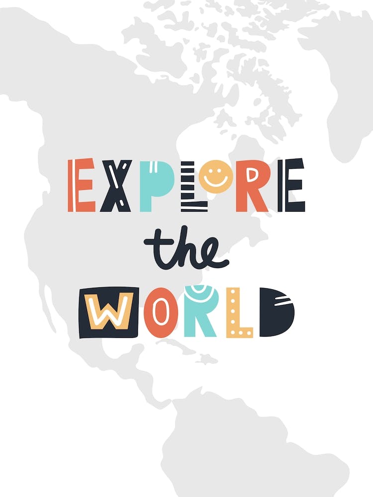 Explore The World Map Kids