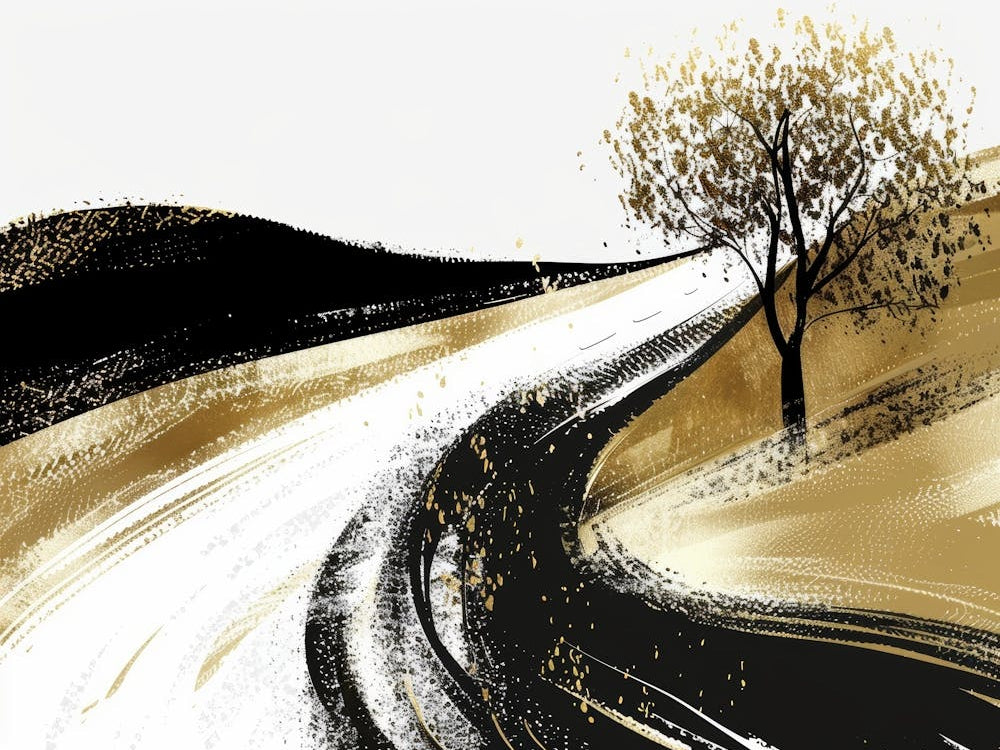 Black And Gold Road