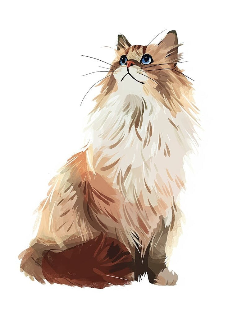 Siberian Cat Clipart Illustration 4