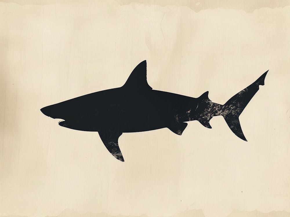 Mako Shark Grey Silhouette 4