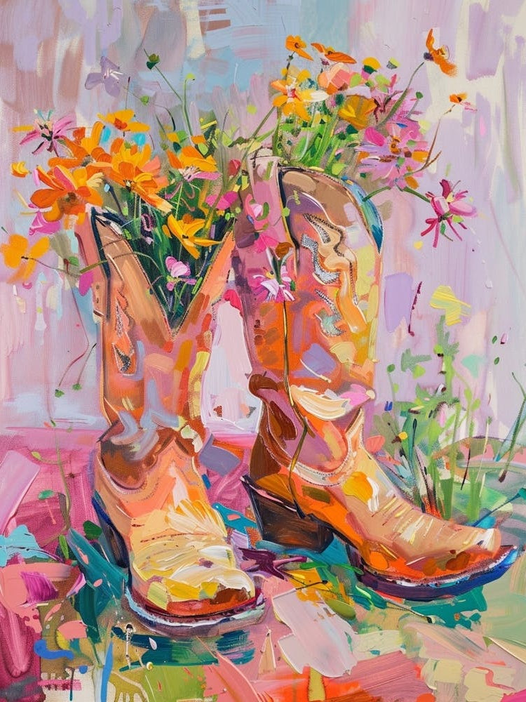 Cowboy Boots And Wildflowers Shooting Stars 2