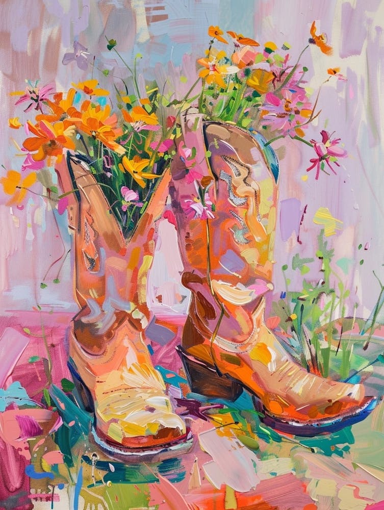Cowboy Boots And Wildflowers Shooting Stars 2