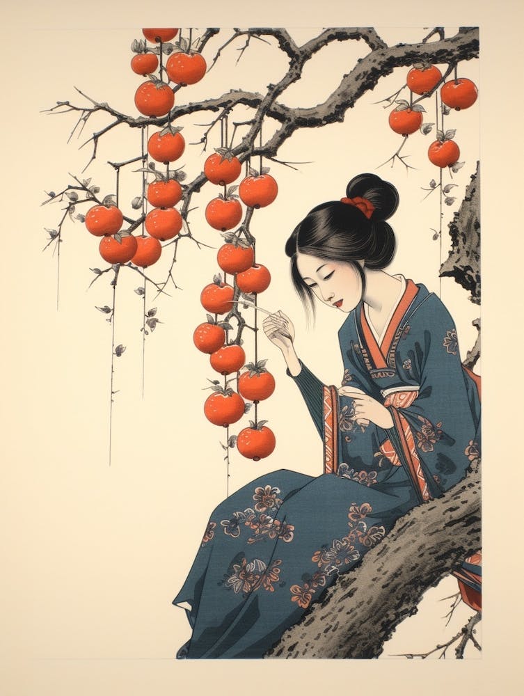 Ume Japanese Plum 2 Vintage Japanese Botanical And Geisha