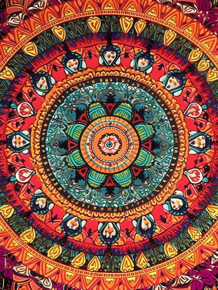 Spiritual Mandala Tapestry