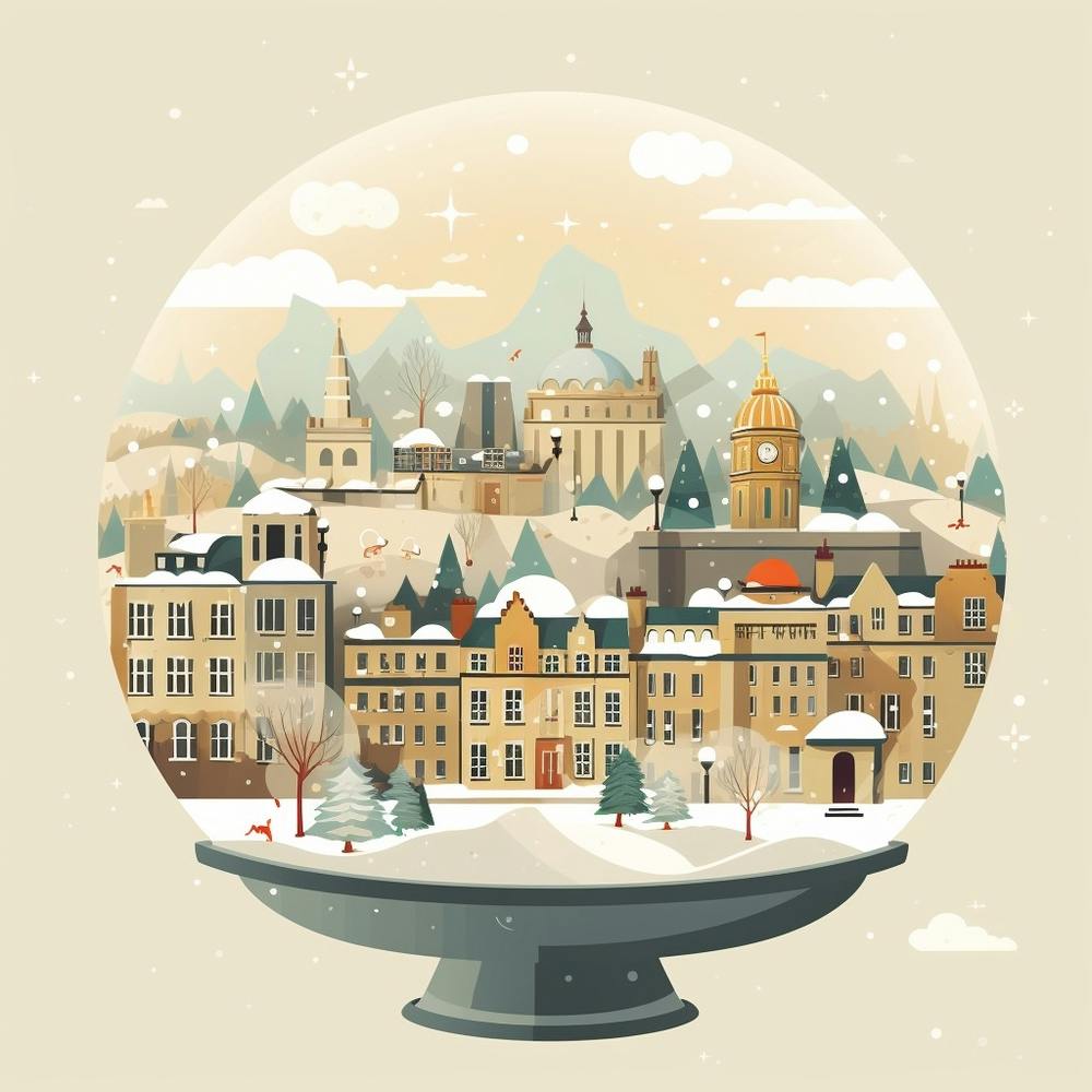 Edinburgh Scotland 4 Snowglobe