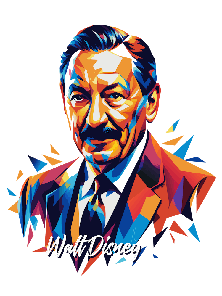 Walt Disney 02 Portrait WPAP Pop Art