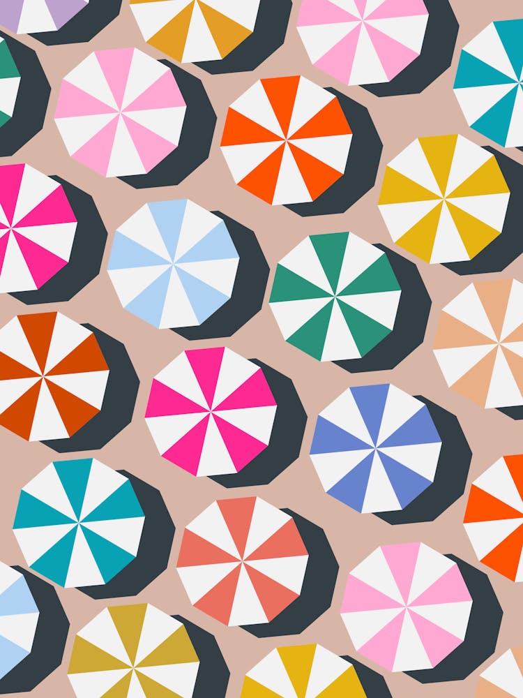 Beach Umbrellas Summer Coastal