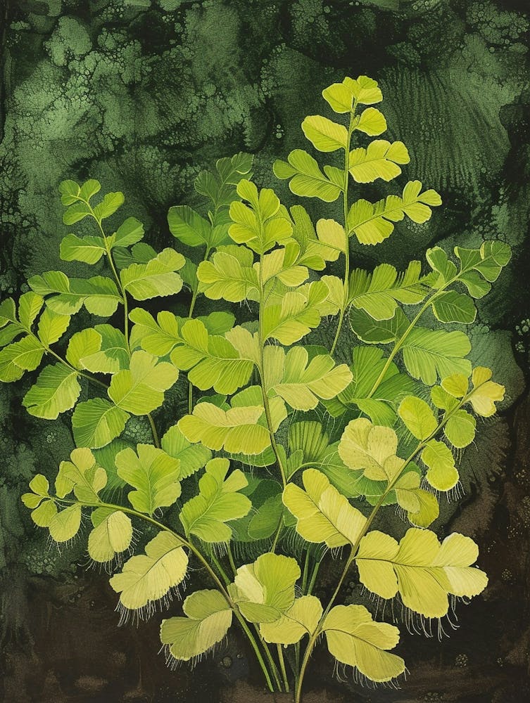 Southern Maidenhair Fern Painting 4