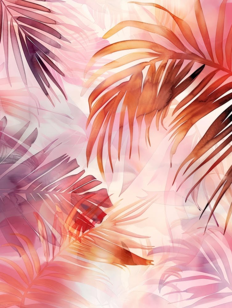 Watercolor Tropical Leaves 1