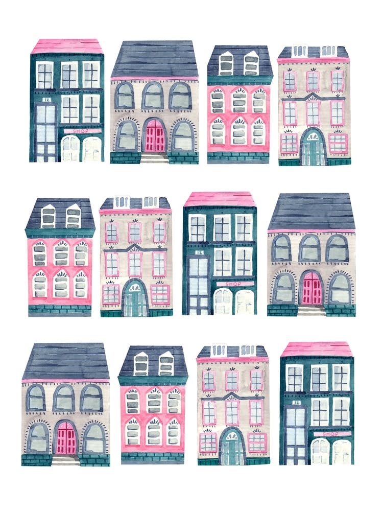 Houses In Pink