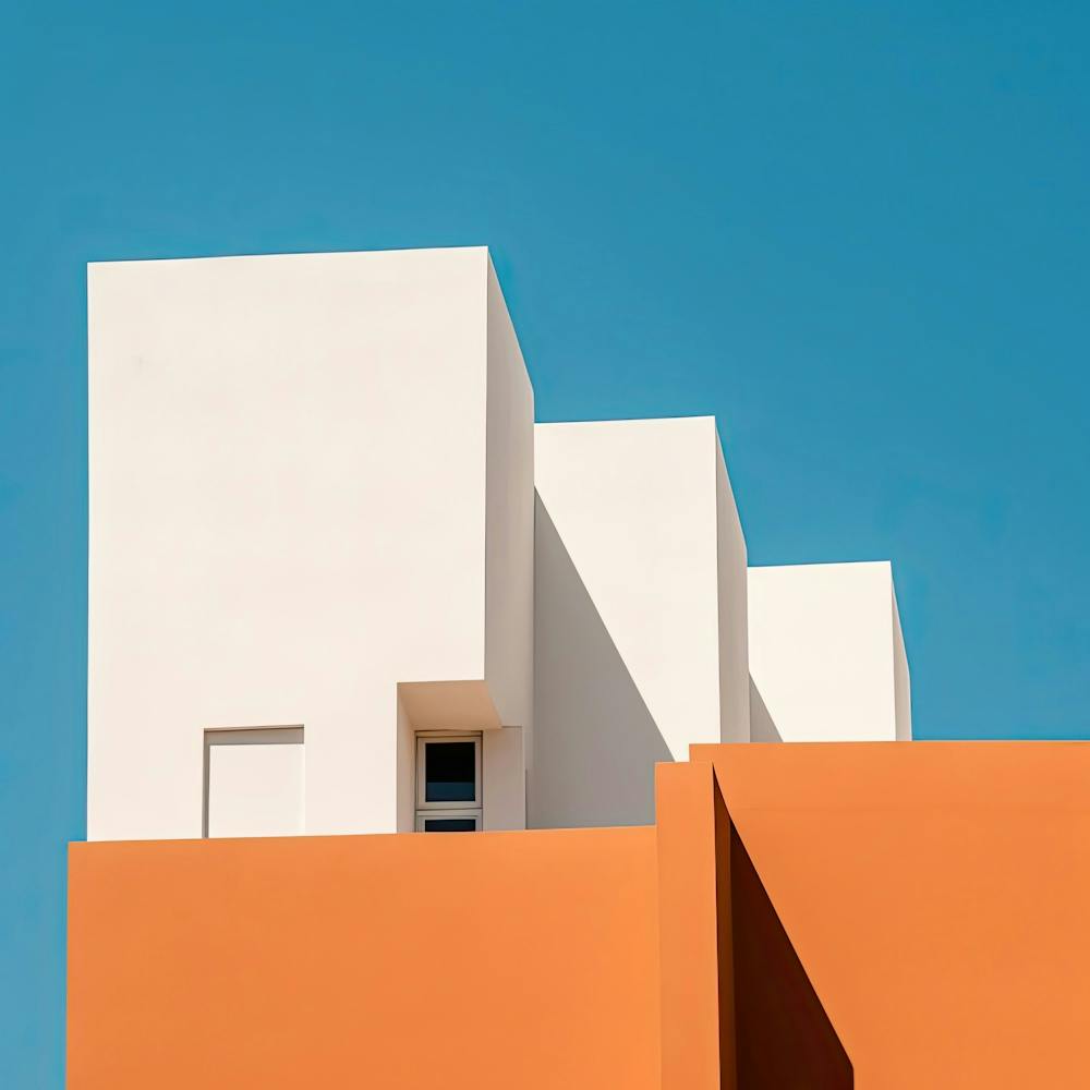 Bright Orange Building Summer Photography