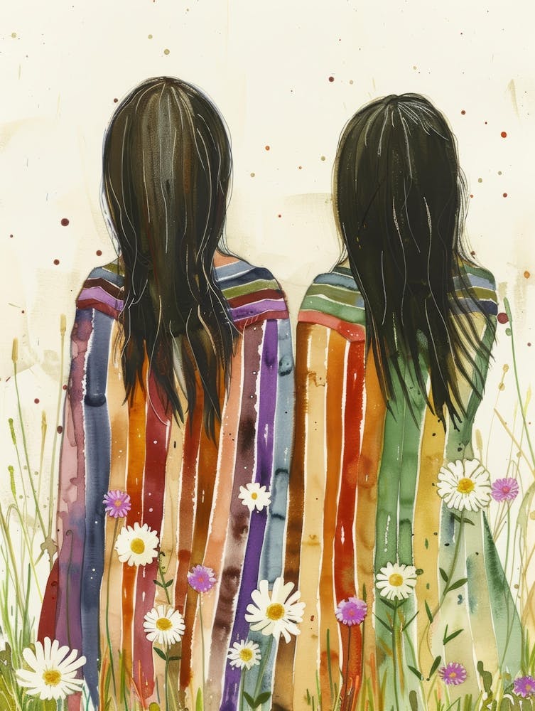 Two Women In A Field 1