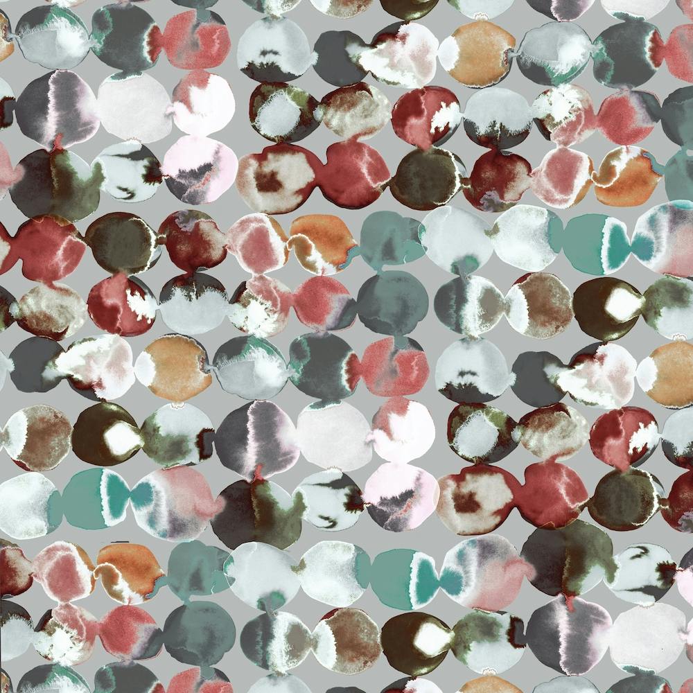 Ink Dots Green Gray Square