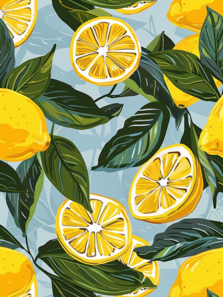 Lemons Seamless Pattern