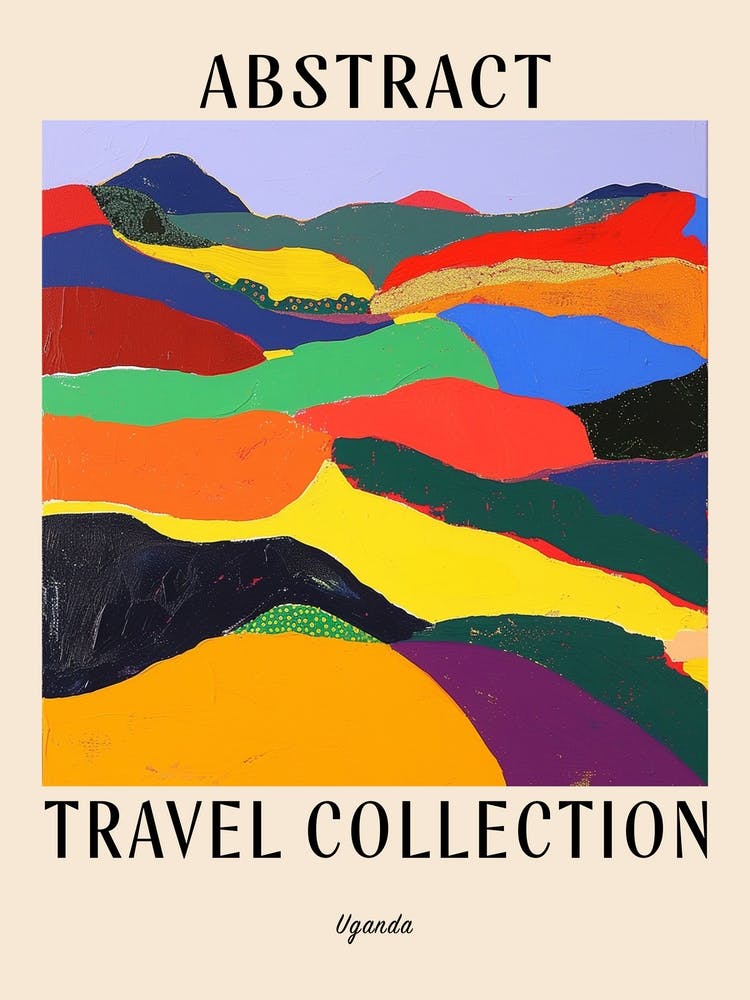 Abstract Travel Collection Poster Uganda