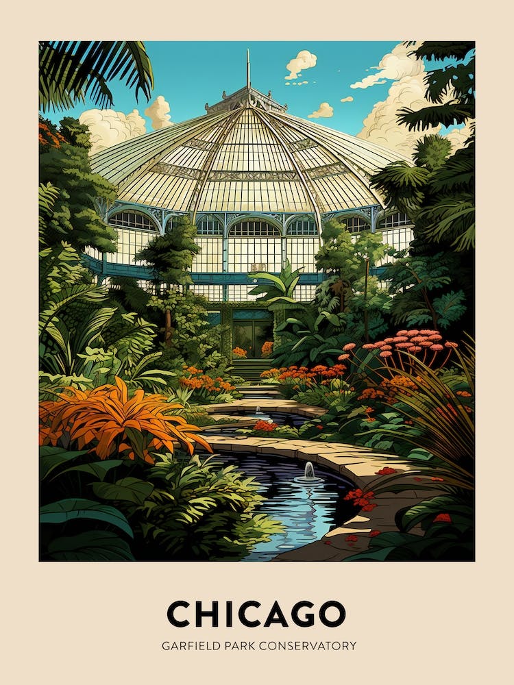 Garfield Park Conservatory 8 Chicago Travel Poster