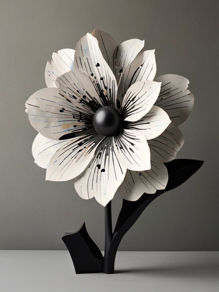 Black And White Flower