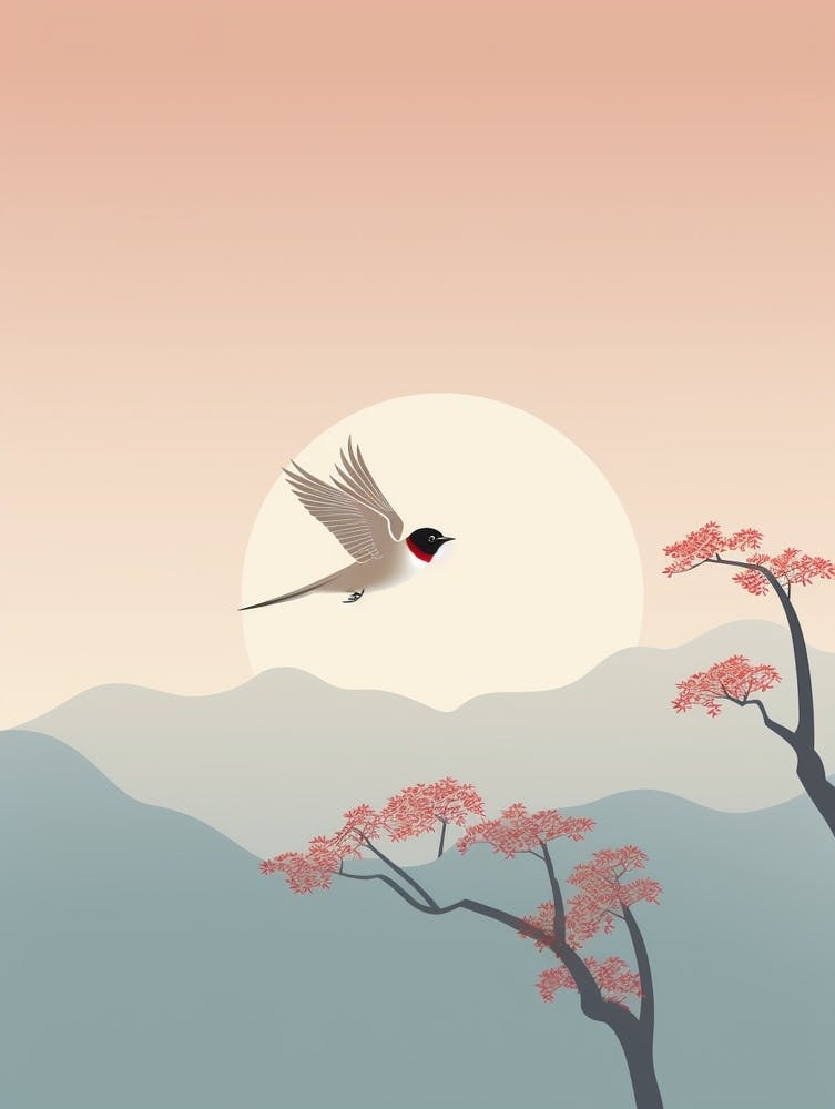 Minimalist Barn Swallow 1 Illustration