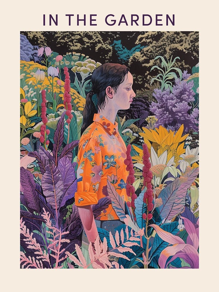 In The Garden Poster Purple 4