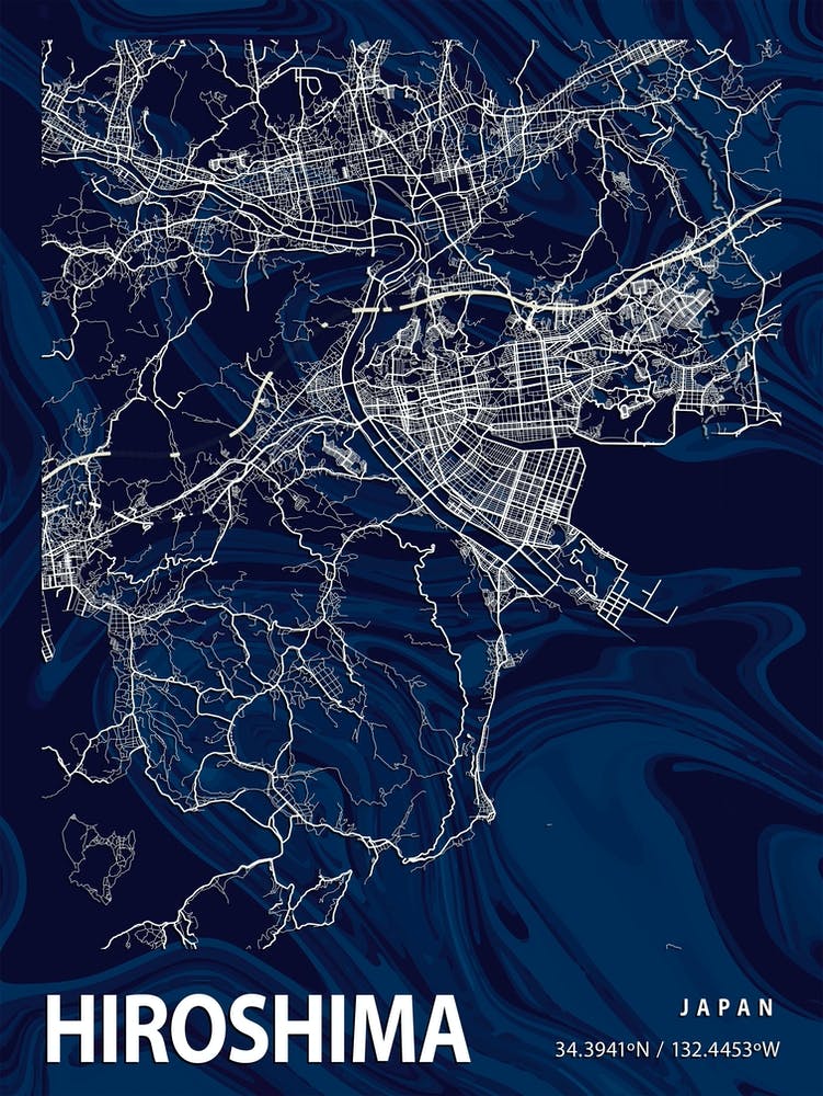 Hiroshima Crocus Marble Map