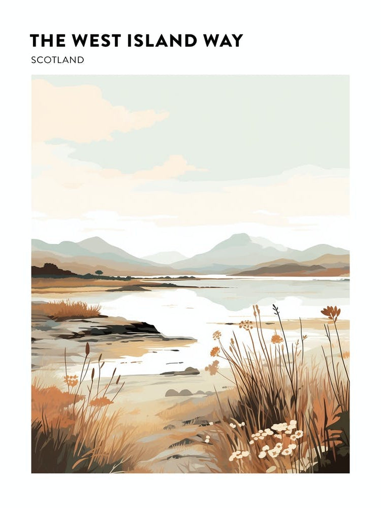 The West Island Way Scotland 4 Hiking Trail Landscape Poster